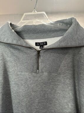 J. Crew Woman’s Heritage crop Gray Half-Zip Sweatshirt French Terry